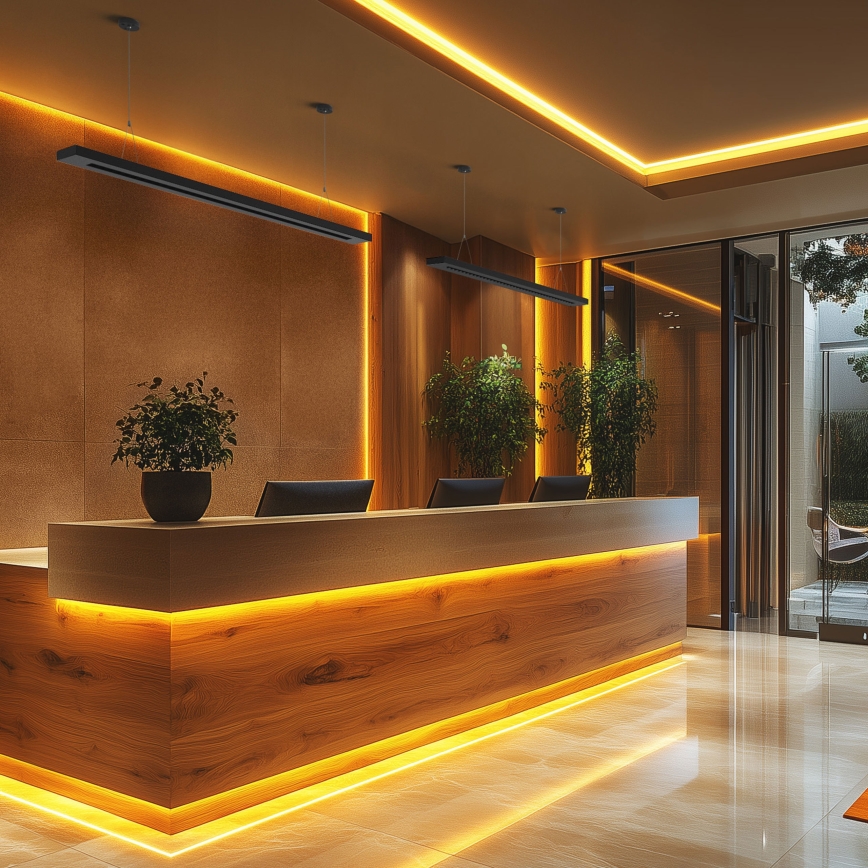 LED-Decken-/Pendelleuchte PLANK LED/20/30/40W/230V 2700/4000/6000K CRI 90 schwarz