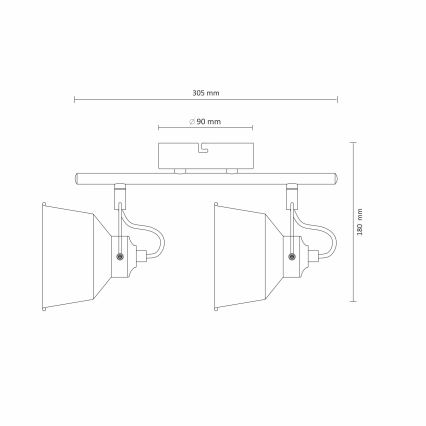 LED Deckenleuchte 2xE14/8W/230V