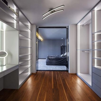 LED Deckenleuchte 2xLED/6W/230V 3000K schwarz