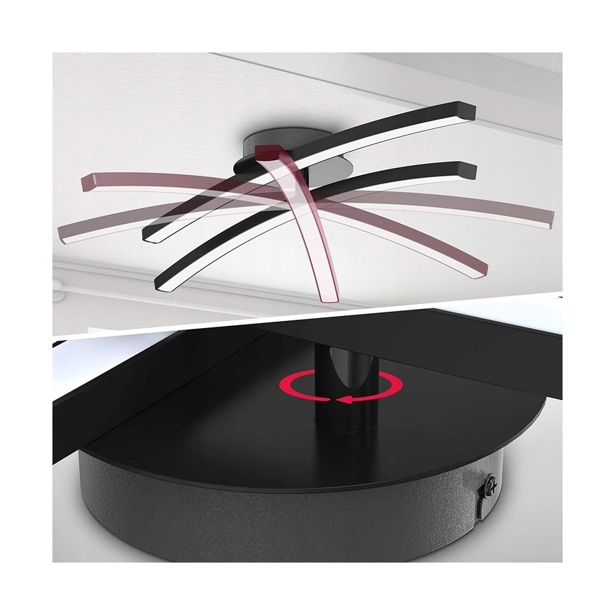 LED Deckenleuchte 2xLED/6W/230V 3000K schwarz