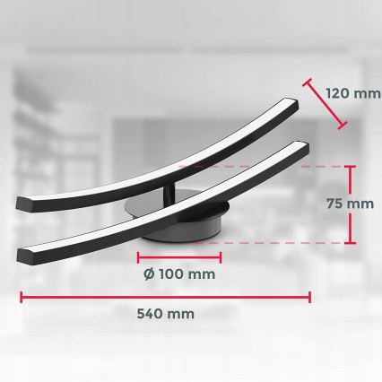 LED Deckenleuchte 2xLED/6W/230V 3000K schwarz