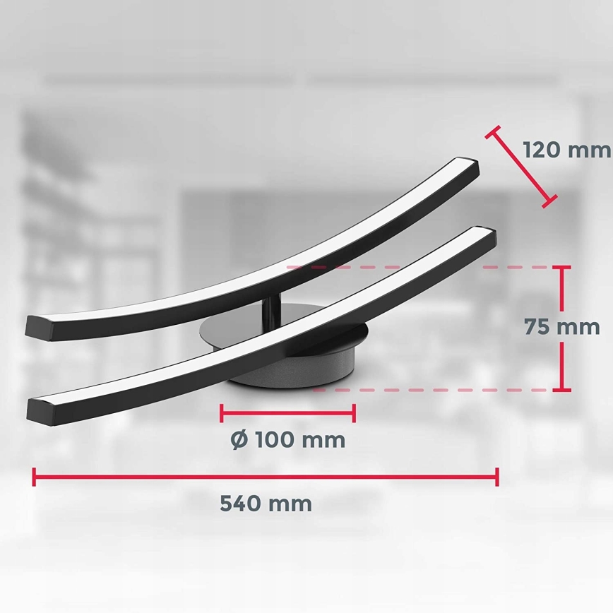 LED Deckenleuchte 2xLED/6W/230V 3000K schwarz