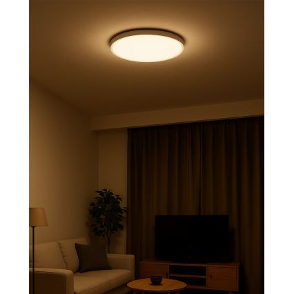 LED-Deckenleuchte, 32 W, 230 V, 3000/4000/6500 K, Ø 40 cm, weiß