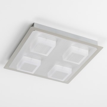 LED Deckenleuchte 4xLED/5W/230V 3000K 28x28 cm mattchrom