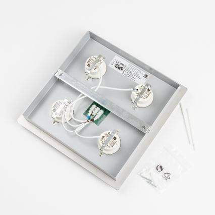 LED Deckenleuchte 4xLED/5W/230V 3000K 28x28 cm mattchrom
