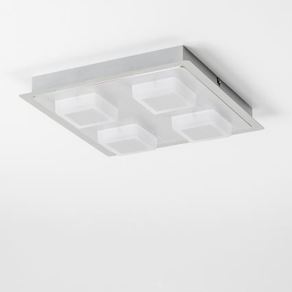 LED Deckenleuchte 4xLED/5W/230V 3000K 28x28 cm mattchrom