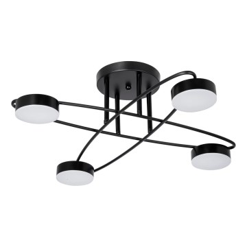 LED Deckenleuchte 4xLED/7W/230V 3000-6000K Ø 60 cm schwarz