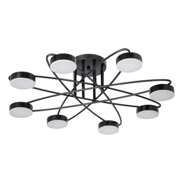 LED Deckenleuchte 8xLED/7W/230V 3000-6000K Ø 70 cm Schwarz