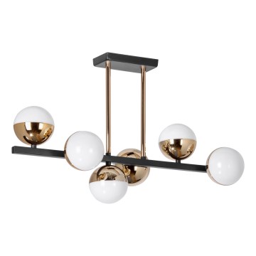 LED-Deckenleuchte an Stange 6xLED/7W/230V gold/schwarz