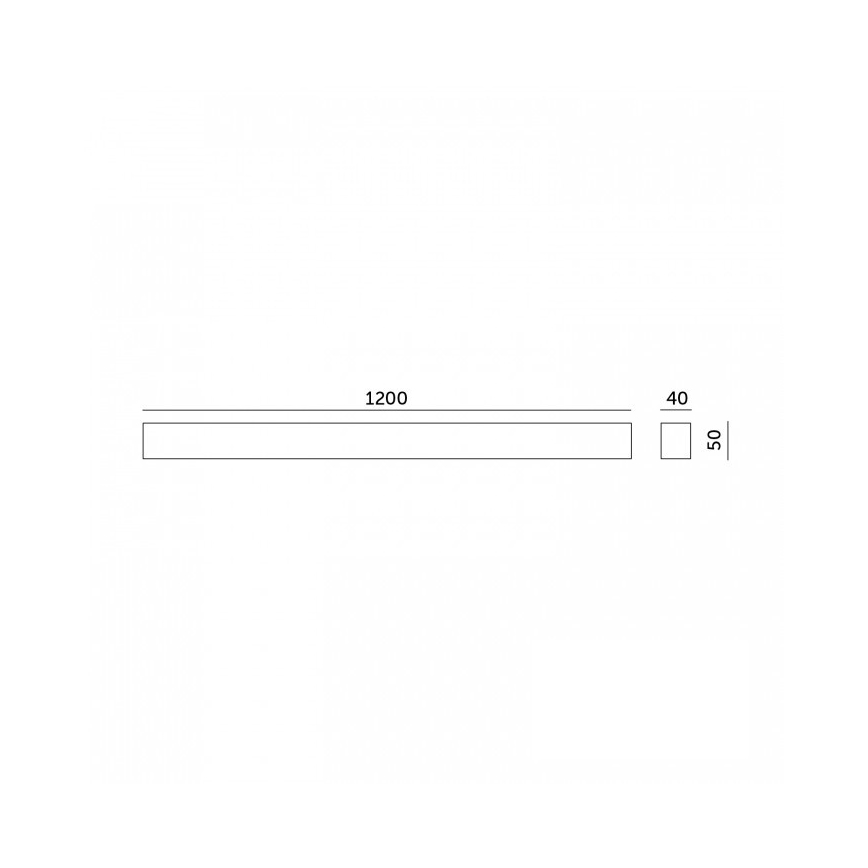 LED-Aufbau-Pendelleuchte KOLINE, 40 W, 230 V, 3000/4000/6500 K, 120 cm, schwarz