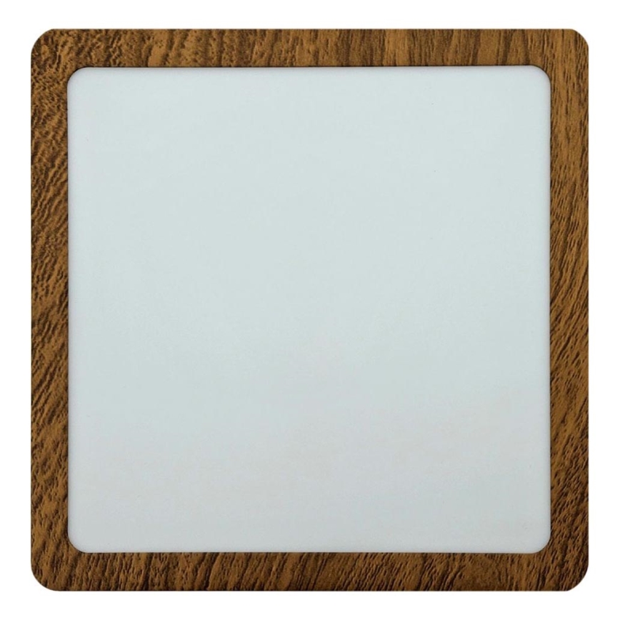 LED-Deckenleuchte BLOCK LED/18W/230V 4200K 22x22 cm braun