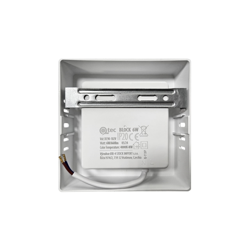 LED-Deckenleuchte BLOCK LED/6W/230V 4000K 12x12 cm weiß