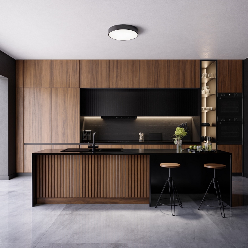 LED-Deckenleuchte CLEO LED/43W/230V 3000K Ø 40 cm Schwarz