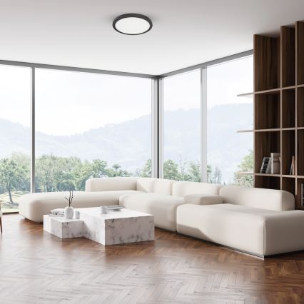 LED-Deckenleuchte EVORA LED/18W/230V 3000/4000/6000K Ø 22,5 cm schwarz