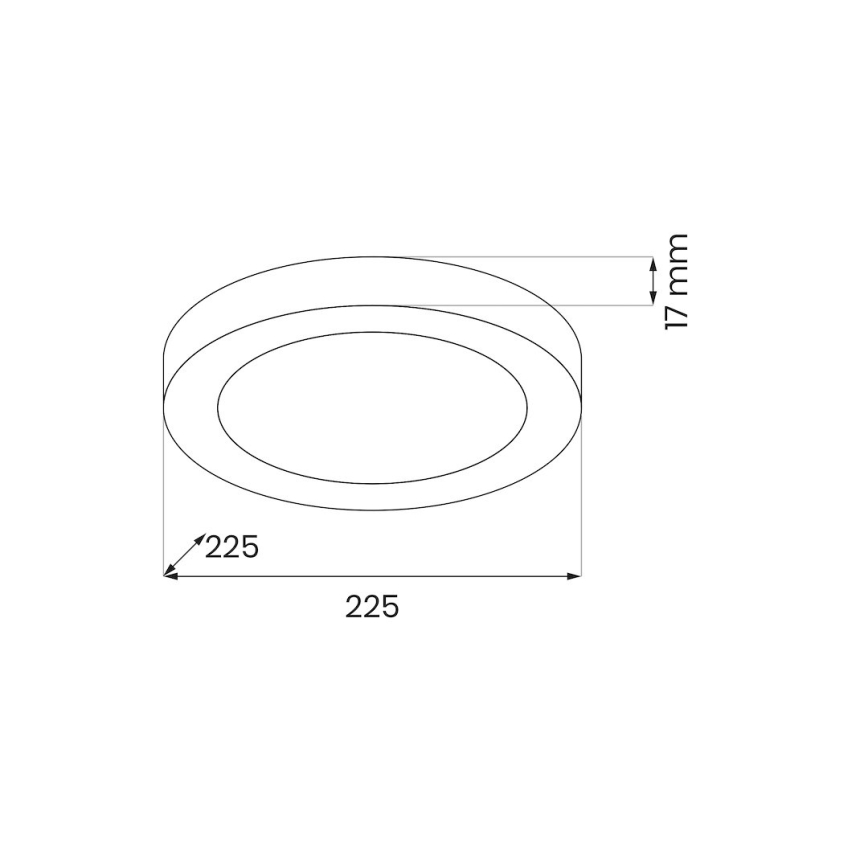 LED-Deckenleuchte EVORA LED/18W/230V 3000/4000/6000K Ø 22,5 cm schwarz