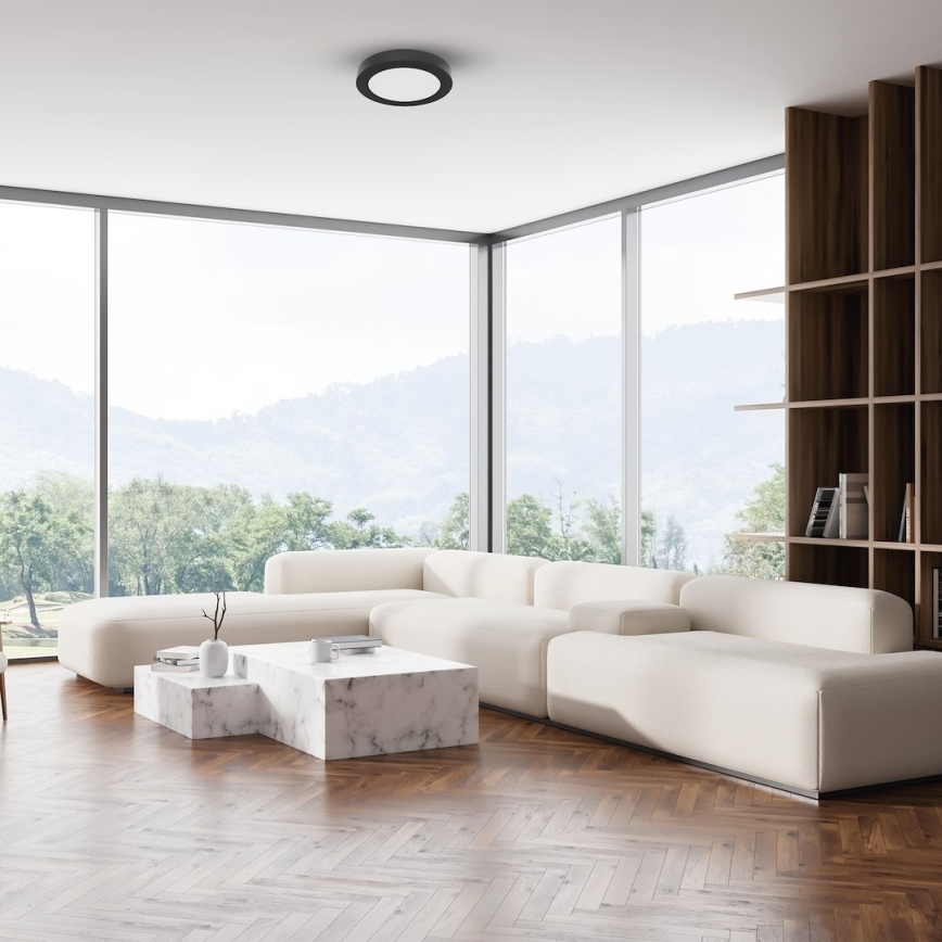 LED-Deckenleuchte EVORA LED/6W/230V 3000/4000/6000K Ø 14 cm schwarz