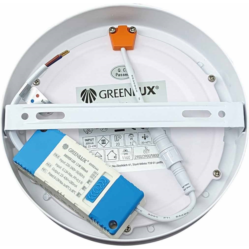 LED-Deckenleuchte FENIX LED/12W/230V 2900/3900/5800K d 16,8 cm weiß