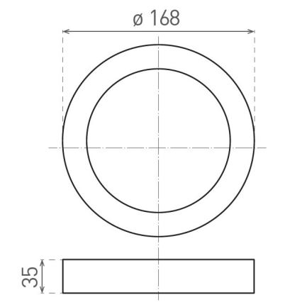 LED-Deckenleuchte FENIX LED/12W/230V 2900/3900/5800K d 16,8 cm weiß