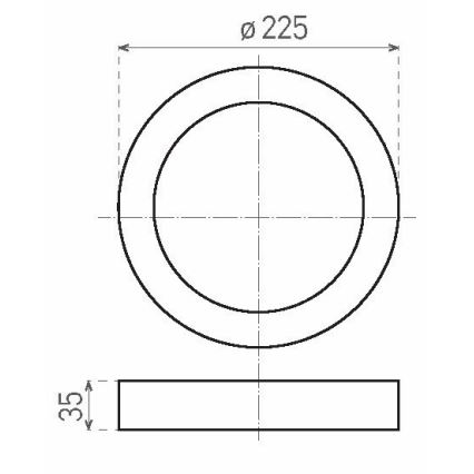 LED Deckenleuchte FENIX LED/18W/230V 2800K