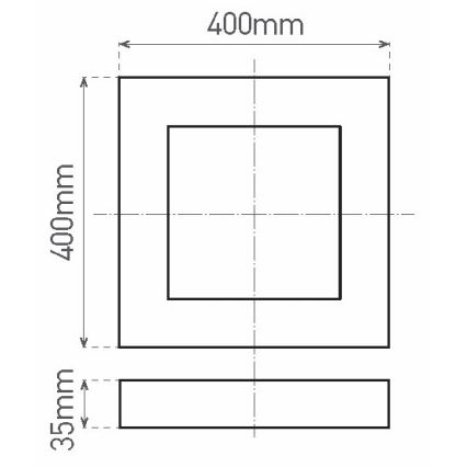 LED-Deckenleuchte FENIX LED/32W/230V 3800K 40 cm schneeweiß