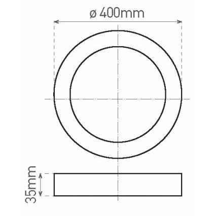 LED-Deckenleuchte FENIX LED/32W/230V 3800K d 40 cm schneeweiß