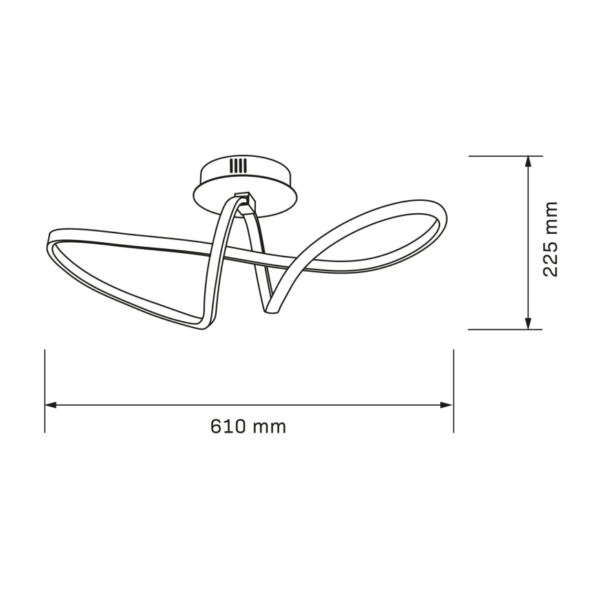 LED-Deckenleuchte FLAVIA LED/33W/230V 24x61 cm schwarz