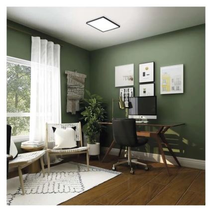LED-Deckenleuchte FLORI LED/18W/230V 4000K schwarz 29x29 cm