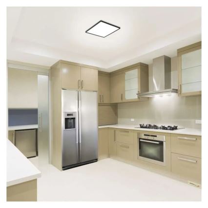 LED-Deckenleuchte FLORI LED/18W/230V 4000K schwarz 29x29 cm