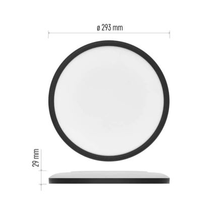 LED-Deckenleuchte FLORI LED/18W/230V 4000K schwarz d 29 cm