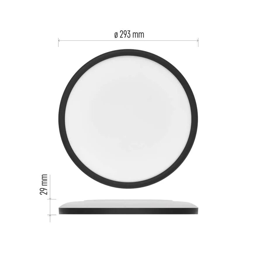 LED-Deckenleuchte FLORI LED/18W/230V 4000K schwarz d 29 cm
