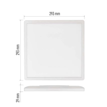 LED-Deckenleuchte FLORI LED/18W/230V 4000K weiß 29x29 cm