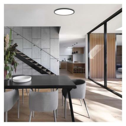 LED-Deckenleuchte FLORI LED/22W/230V 4000K schwarz d 42 cm
