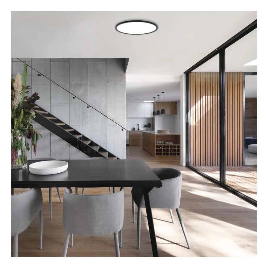 LED-Deckenleuchte FLORI LED/22W/230V 4000K schwarz d 42 cm