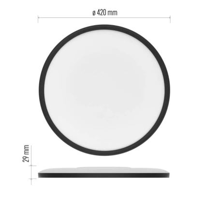 LED-Deckenleuchte FLORI LED/22W/230V 4000K schwarz d 42 cm
