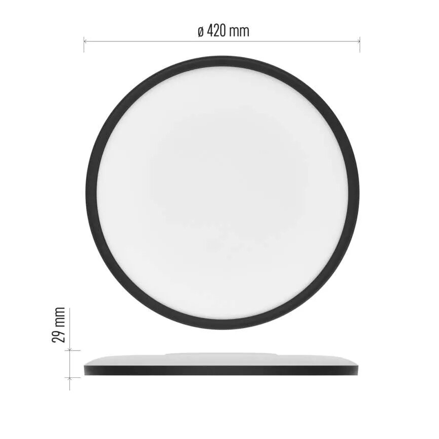 LED-Deckenleuchte FLORI LED/22W/230V 4000K schwarz d 42 cm