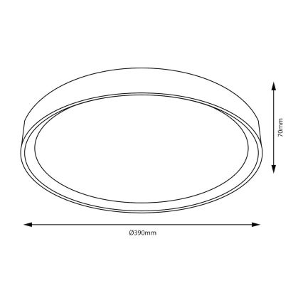 LED-Deckenleuchte FOREST LED/24W/230V Ø 39 cm braun