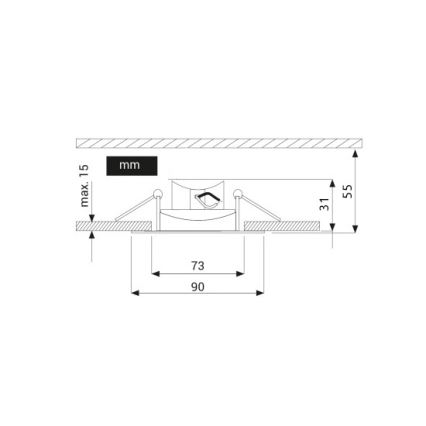 LED-Deckenleuchte für abgehängte Decken EYE LED/5W/100-250V 3000K