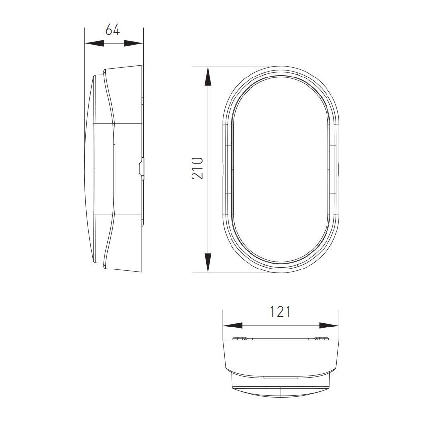 LED-Deckenleuchte für Außenbereiche LED/12W/230V 3000/4000/6500K IP65 weiß