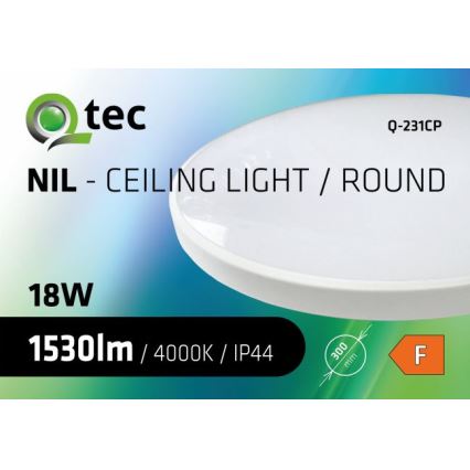 LED-Deckenleuchte für Badezimmer CIRCLE LED/18W/230V 4000K d 30 cm IP44 weiß