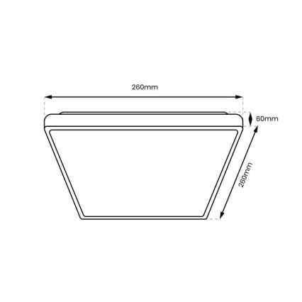 LED-Deckenleuchte für Badezimmer DABAR LED/11W/230V 4000K 26x26 cm IP44