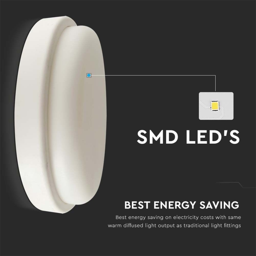 LED-Deckenleuchte für Badezimmer LED/12W/230V 3000K IP54 d 15 cm