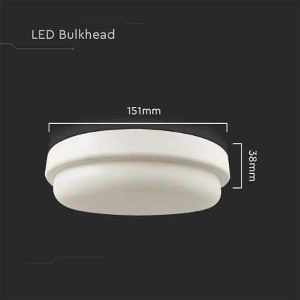 LED-Deckenleuchte für Badezimmer LED/12W/230V 4000K IP54 d 15 cm