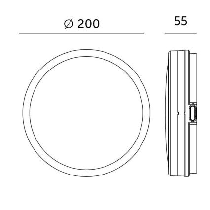 LED-Deckenleuchte für Badezimmer LED/12W/230V 3000/4000/6500K IP65 d 20 cm weiß