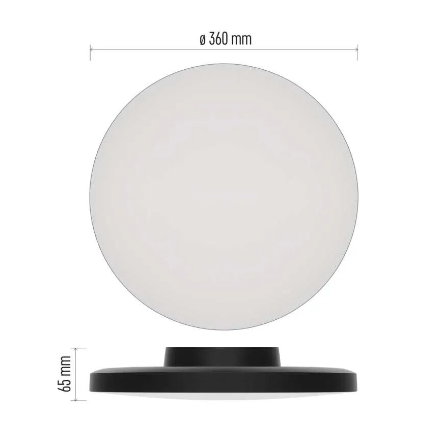 LED-Deckenleuchte für Badezimmer LED/18W/230V 3000/4000/5700K IP55 schwarz