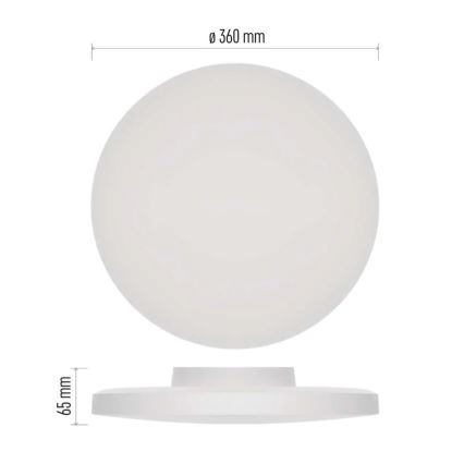 LED-Deckenleuchte für Badezimmer LED/18W/230V 3000/4000/5700K IP55 weiß