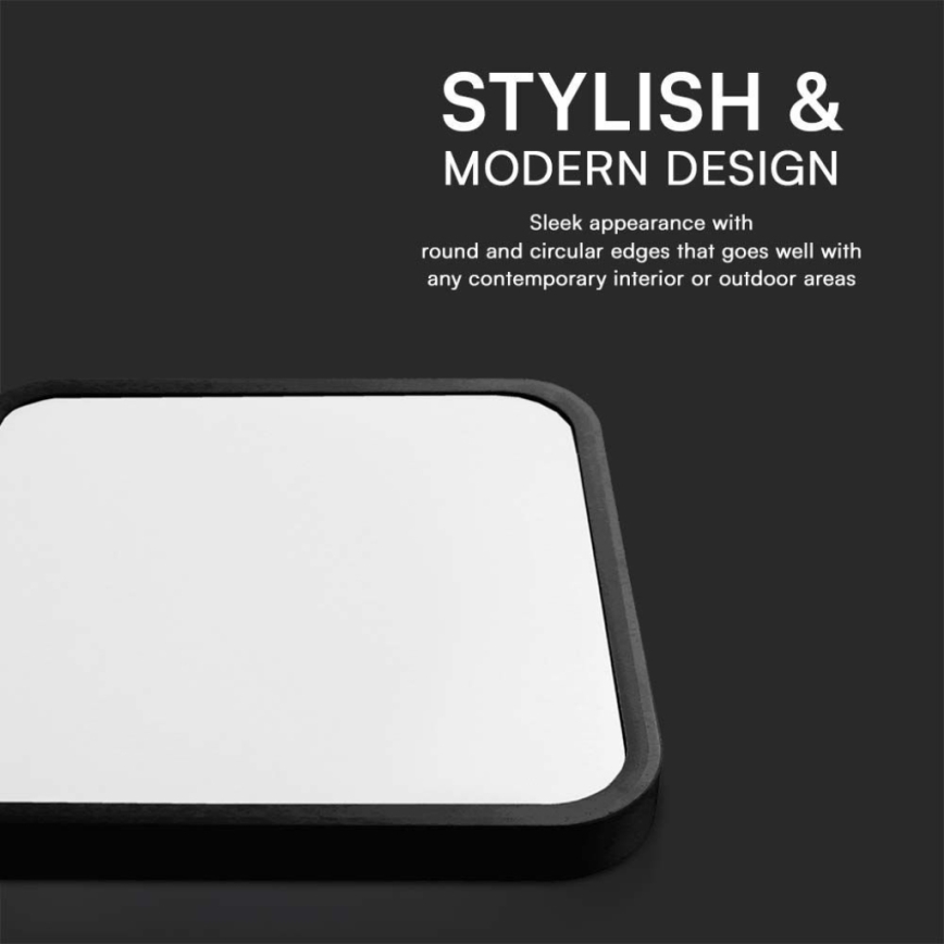 LED-Deckenleuchte für Badezimmer LED/18W/230V 3000K IP44 25x25 cm schwarz