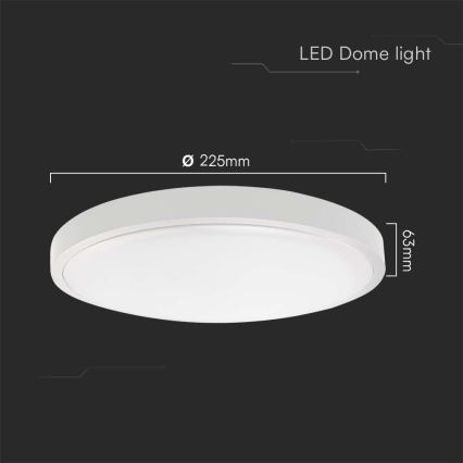 LED-Deckenleuchte für Badezimmer LED/18W/230V 3000K IP44 d 22,5 cm weiß