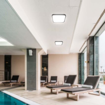LED-Deckenleuchte für Badezimmer LED/18W/230V 4000K IP44 25x25 cm schwarz