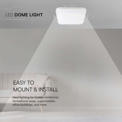 LED-Deckenleuchte für Badezimmer LED/18W/230V 4000K IP44 25x25 cm weiß
