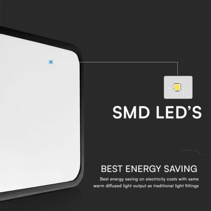 LED-Deckenleuchte für Badezimmer LED/18W/230V 6500K IP44 schwarz